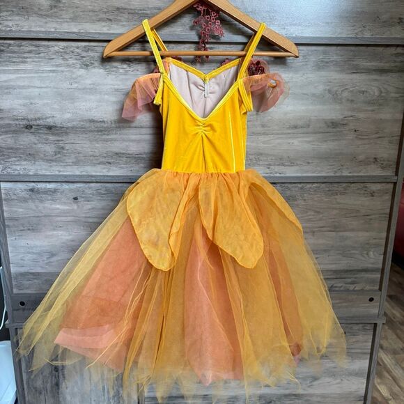Weissman 13511 Petal Tutu Seasons Fairy Ballet Dance Costume Yellow Velvet Gold - Picture 3 of 14